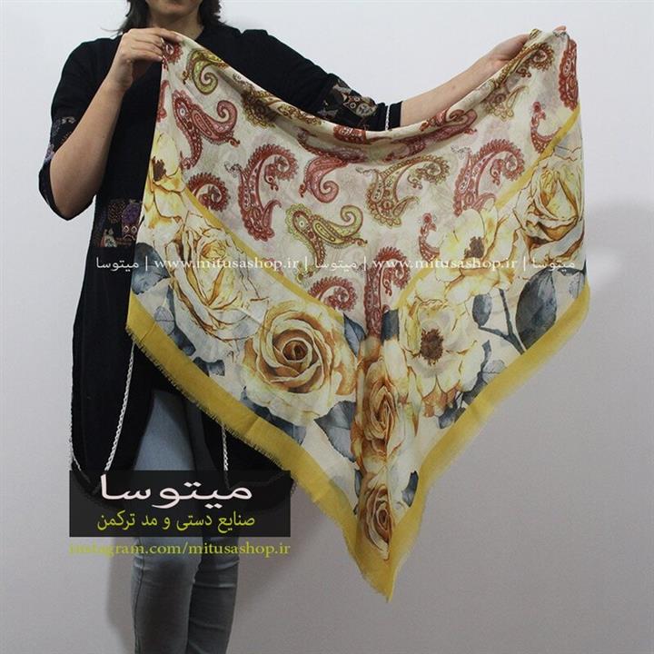 روسری نخی سنتی طرح مارال کد 5